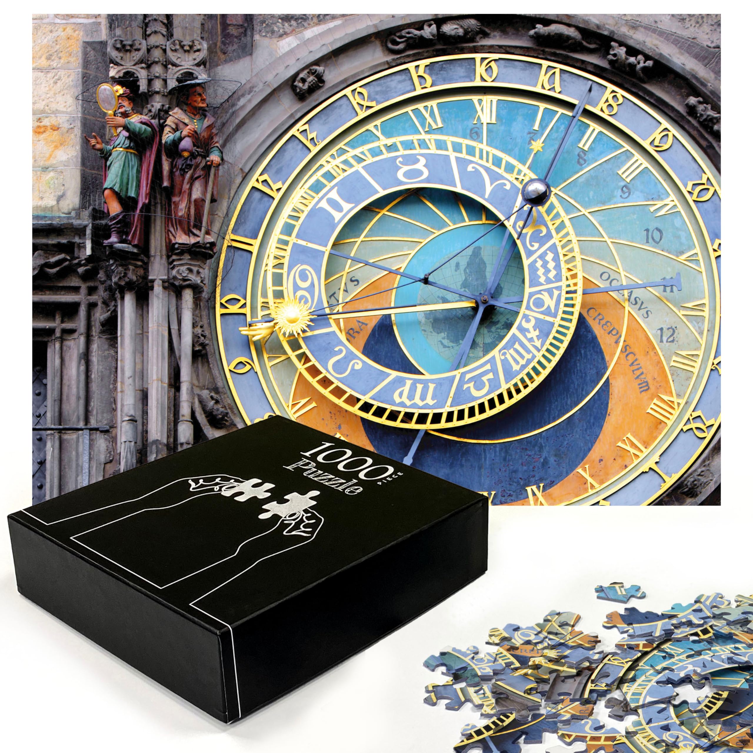 Amazon | Ambesonne クロックジグソーパズル 大人用 旧市街の